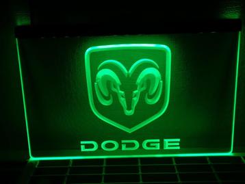 Dodge 3d led decoratie reclame verlichting mancave  lamp beschikbaar voor biedingen