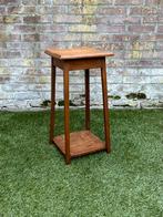 Plantentafel hout licht eiken oud vintage, Huis en Inrichting, Woonaccessoires | Zuilen en Pilaren, Ophalen, Gebruikt