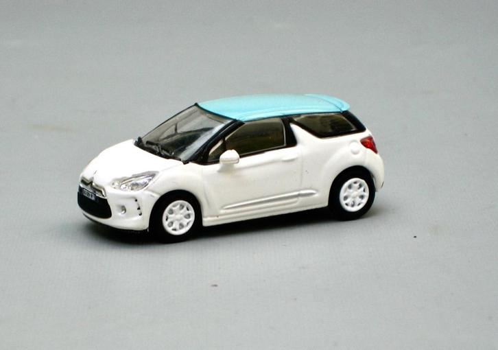 Citroen DS 3 2010 wit met blauw dak Norev H0 1:87, Hobby en Vrije tijd, Modelauto's | 1:87, Nieuw, Auto, Overige merken, Ophalen of Verzenden