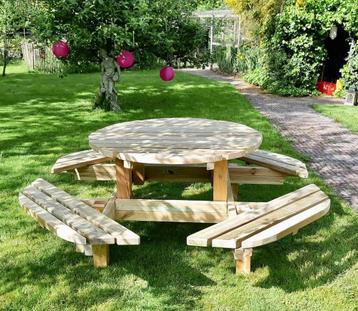8 persoons ronde Picknicktafel incl bezorging  beschikbaar voor biedingen