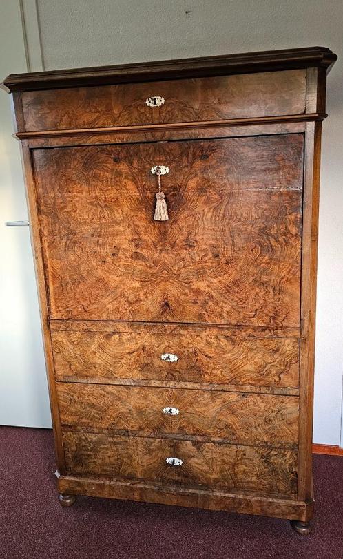 Secretaire Notenhout Antiek, Huis en Inrichting, Kasten | Secretaires, Gebruikt, Ophalen