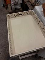 Serveer blad op standaard afm 39 / 55 cm en 70 cm hoog, Huis en Inrichting, Woonaccessoires | Dienbladen, Ophalen, Rond, Hout