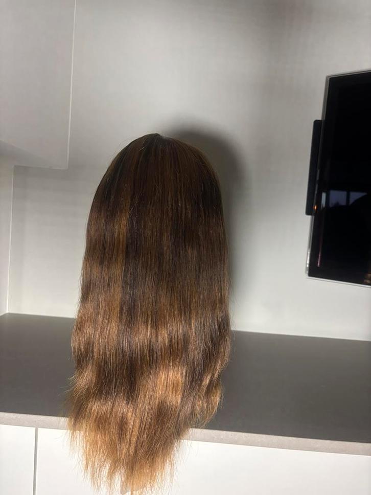 Haarwerk 1 - echt haar (50 cm), Sieraden, Tassen en Uiterlijk, Uiterlijk | Haarverzorging, Zo goed als nieuw, Pruik of Haarverlenging