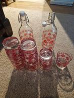 Leuke Glazen en Flessen Set, 11 glazen en 2 flessen, Huis en Inrichting, Keuken | Servies, Glas of Glazen, Gebruikt, Ophalen of Verzenden