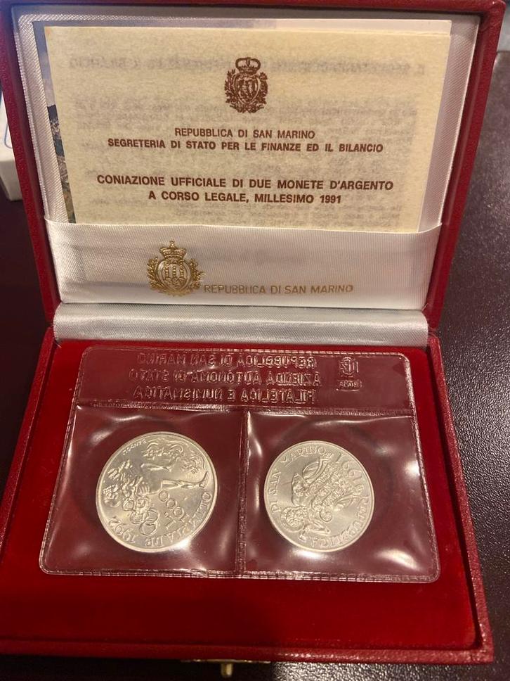 San Marino Muntset 1991 zilver fullset zeldzaam, Postzegels en Munten, Munten en Bankbiljetten | Verzamelingen, Munten, Buitenland
