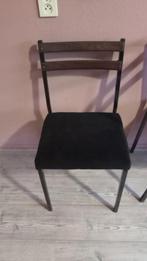 6 Eetkamerstoelen met stalen frame en stoffen zitting, Huis en Inrichting, Stoelen, Ophalen of Verzenden