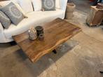 Magazijn leegverkoop salontafel boomstam mangohout metal zw, Nieuw, Ophalen of Verzenden, Info@wkhome.nl, Argonweg 20 Amersfoort