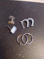 Broche / manchetknopen / oorbellen - zilver, Sieraden, Tassen en Uiterlijk, Broches, Gebruikt, Minder dan 4 cm, Ophalen of Verzenden
