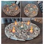 Schaal met windlicht boho ibiza landelijk, Ophalen of Verzenden