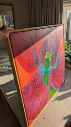 Stunning floral painting, multicolor, lijst art, schilderij, Ophalen of Verzenden