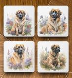 Leonberger Aquarel onderzetters met houder, Ophalen of Verzenden, Nieuw, Glas of Kopje