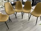 5x eetkamerstoel okergeel, Ophalen, Zo goed als nieuw, Overige kleuren, Vijf, Zes of meer stoelen