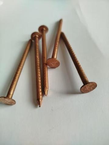 10 stuks Koperen nagels= de boom stronk killer 2026= 4,5x80 beschikbaar voor biedingen