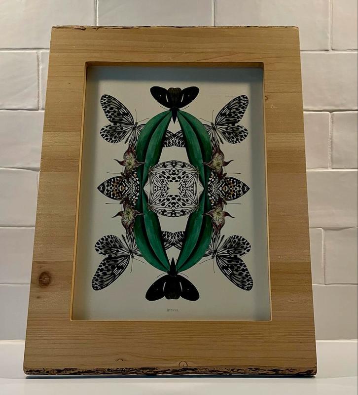 Botanical Artwork in Lijst (gemaakt door HvdPol), Huis en Inrichting, Woonaccessoires | Schilderijen, Tekeningen en Foto's, Zo goed als nieuw