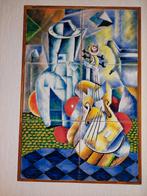 Kubistisch tegel schilderij viool - Juan Gris ?, Ophalen of Verzenden