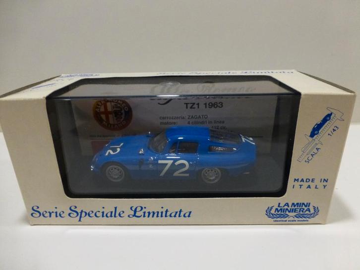 Best La Mini Miniera special Alfa Romeo TZ 1 Targa Florio, Hobby en Vrije tijd, Modelauto's | 1:43, Zo goed als nieuw, Auto, Overige merken