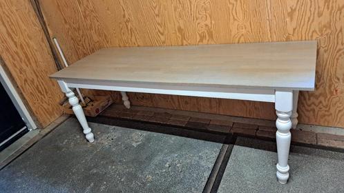 Massief Houten tafel - 201x79 cm, Huis en Inrichting, Tafels | Sidetables, Gebruikt, Rechthoekig, Overige houtsoorten, Ophalen