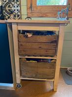 Keuken roltafel, Huis en Inrichting, Kasten | Ladekasten, Ophalen, Gebruikt, 25 tot 50 cm, Minder dan 100 cm