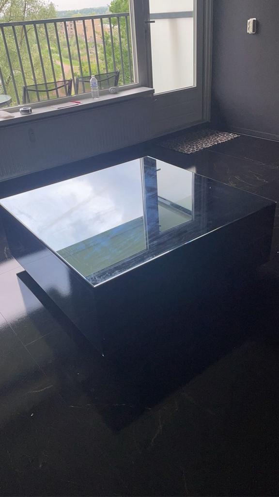 Eric Kuster Style Salontafel Antraciet, Huis en Inrichting, Tafels | Bijzettafels, Zo goed als nieuw, Rechthoekig, 75 cm of meer