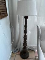 Landelijke houten vloerlamp met kap, 100 tot 150 cm, Ophalen of Verzenden, Zo goed als nieuw