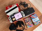 Nintendo Switch OLED - Zo goed als nieuw!, Spelcomputers en Games, Spelcomputers | Nintendo Switch, Switch OLED, Met games, Met 2 controllers