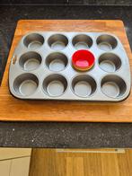 muffin Bakvorm met siliconen bakvormen, Hobby en Vrije tijd, Taarten en Cupcakes maken, Ophalen, Zo goed als nieuw, Cupcakes, Bakvorm