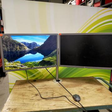 Dubbel beeldscherm HP EliteDisplay E241i inclusief Dubbele m beschikbaar voor biedingen