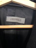 Lagerfeld lange zwarte jas m 58, Kleding | Heren, Jassen | Winter, Ophalen, Zo goed als nieuw, Maat 56/58 (XL), Zwart