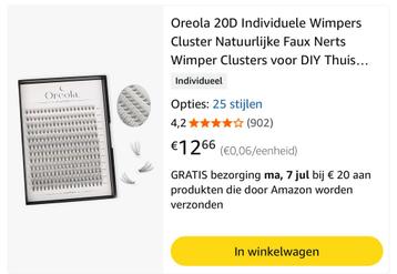 Oreola 20D Individuele Wimpers - DIY Thuisgebruik beschikbaar voor biedingen