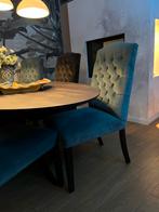 6 Eetkamerstoelen - Petrol & Donkergrijs - Zo goed als nieuw, Huis en Inrichting, Stoelen, Ophalen, Overige kleuren, Zo goed als nieuw