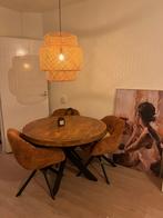 Eettafel mangohout 110cm met laklaag, Huis en Inrichting, Tafels | Eettafels, Ophalen, 100 tot 150 cm, Rond, Nieuw