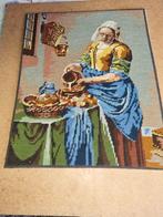 Wandborduurwerk 'Het Melkmeisje' naar Vermeer, Ophalen of Verzenden