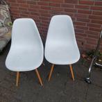 Witte Eames Stijl Stoelen - Set van 2, Huis en Inrichting, Ophalen, Gebruikt, Wit, Kunststof