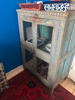Kasten en bijpassende spiegel, Huis en Inrichting, Kasten | Vitrinekasten, Ophalen, 100 tot 150 cm, Teakhout, 50 tot 100 cm