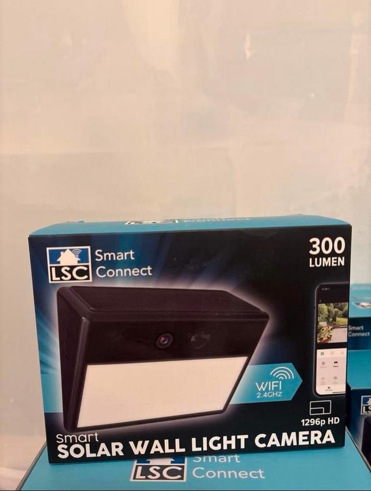 LSC Connect Slimme Solar Wandlamp Camera - Nieuw, Audio, Tv en Foto, Actiecamera's, Nieuw, Ophalen of Verzenden