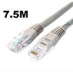 Cat5E UTP Netwerkkabel Grijs 7,50m, Ophalen of Verzenden, Nieuw