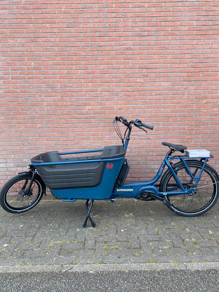 Winora FUB 2 bakfiets 2024 400w (2401km) + HUIF - NIEUWSTAAT, Fietsen en Brommers, Fietsen | Bakfietsen, Zo goed als nieuw, Overige merken
