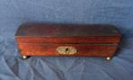 Mahoniehouten lepeldoosje met gewelfd deksel circa 1875-1900, Ophalen of Verzenden