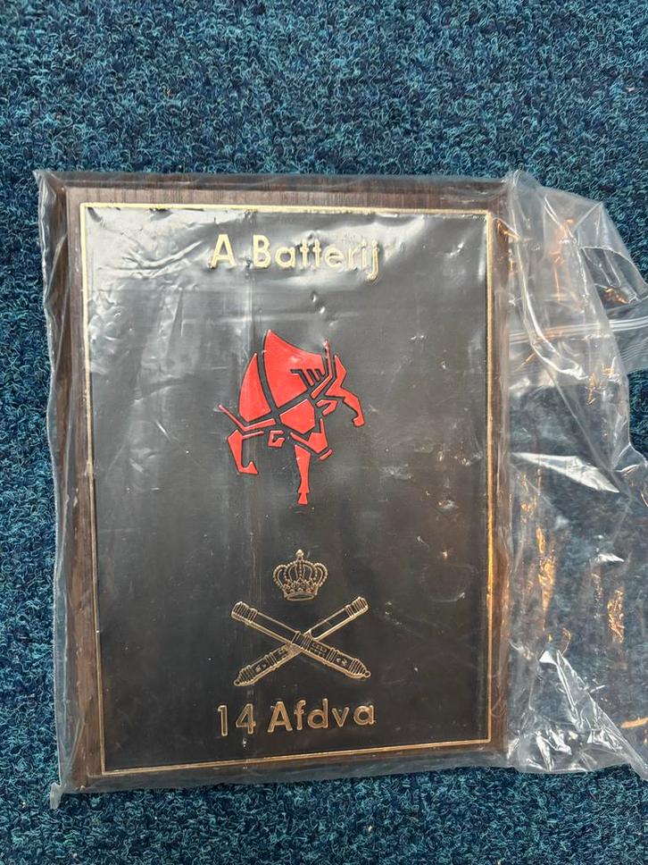 14 Afdeling Veldartillerie Plaquette, Verzamelen, Militaria | Algemeen, Landmacht, Embleem of Badge, Nederland, Ophalen
