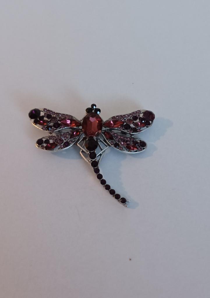 Libelle broche, Sieraden, Tassen en Uiterlijk, Broches, Nieuw, Overige materialen, Overige kleuren, 4 tot 7 cm, Met strass, Ophalen of Verzenden