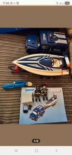 PlayMobil politie en boot 5187, Ophalen of Verzenden, Zo goed als nieuw