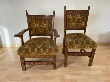 Vintage stoelen - set van 6 stuks beschikbaar voor biedingen