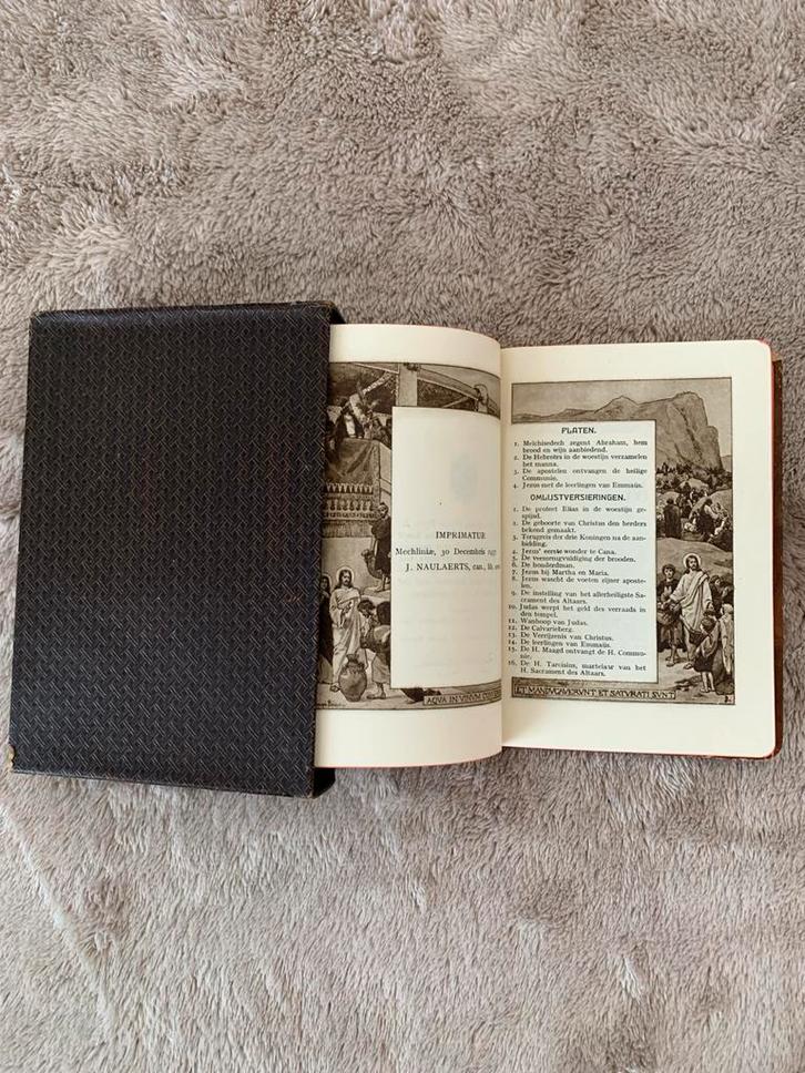 Oud religieus boek met illustraties, Antiek en Kunst, Antiek | Boeken en Bijbels, Ophalen of Verzenden