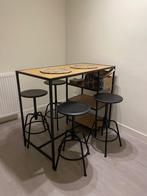 table with chairs, Huis en Inrichting, Complete eetkamers, 4 tot 6 stoelen, Zo goed als nieuw, Ophalen