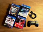 Sony PlayStation 4 Slim + 1 controller + 4 games, 500 GB, Ophalen of Verzenden, Zo goed als nieuw, Met 1 controller