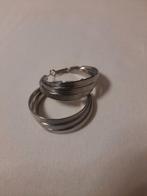 Echte zilveren grote ring oorbellen 4.5cm, Ophalen of Verzenden, Nieuw, Zilver, Zilver