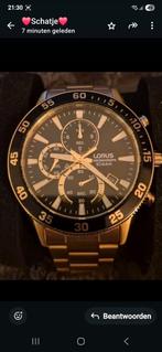 Lorus horloge goudkleurig stainless steel, Sieraden, Tassen en Uiterlijk, Horloges | Heren, Ophalen of Verzenden, Nieuw, Staal