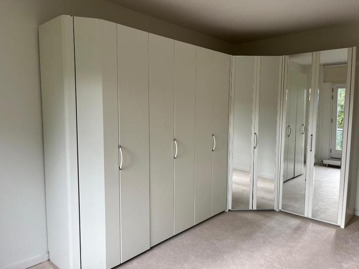 Inbouw kledingkast / kastenwand met spiegels, Huis en Inrichting, Kasten | Kledingkasten, Gebruikt, 200 cm of meer, 200 cm of meer