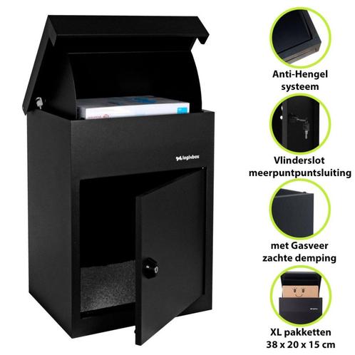 Logixbox - Pakketbrievenbus - Multibox S - Wandmodel, Tuin en Terras, Brievenbussen, Nieuw, Wandbrievenbus, Staal, Verzenden