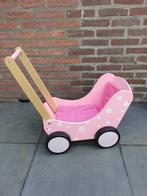 roze poppenwagen van hout, Gebruikt, Ophalen